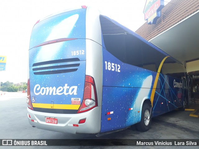 Viação Cometa 18512 na cidade de Oliveira, Minas Gerais, Brasil, por Marcus Vinicius Lara Silva. ID da foto: 6604360.