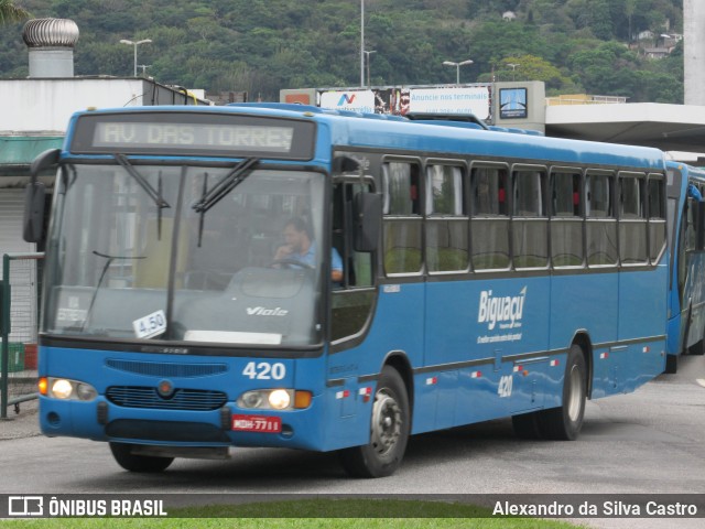 Biguaçu Transportes Coletivos Administração e Participação 420 na cidade de Florianópolis, Santa Catarina, Brasil, por Alexandro da Silva Castro. ID da foto: 6604590.