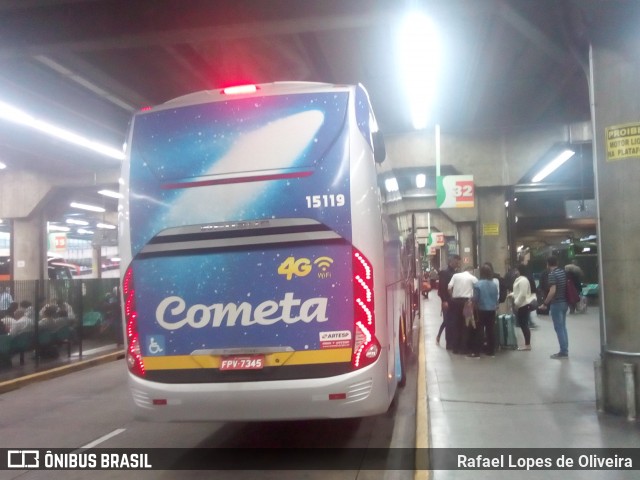 Viação Cometa 15119 na cidade de São Paulo, São Paulo, Brasil, por Rafael Lopes de Oliveira. ID da foto: 6603944.