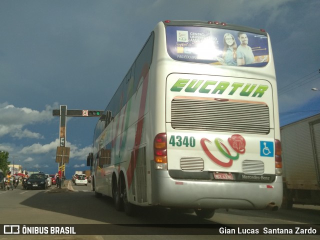 Eucatur - Empresa União Cascavel de Transportes e Turismo 4340 na cidade de Ji-Paraná, Rondônia, Brasil, por Gian Lucas  Santana Zardo. Número da foto: #6606925.