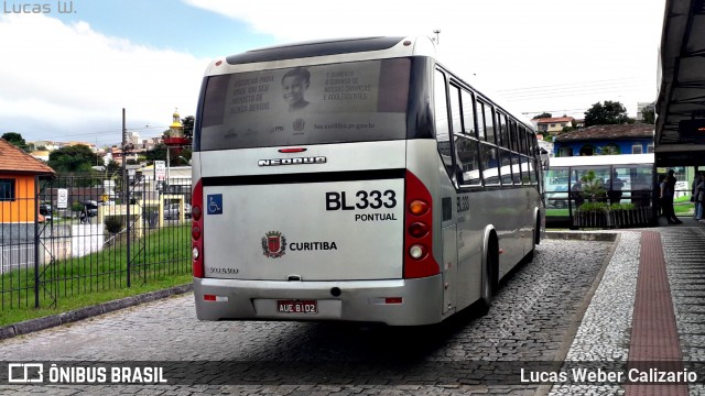 Transporte Coletivo Glória BL333 na cidade de Curitiba, Paraná, Brasil, por Lucas Weber Calizario. ID da foto: 6607101.