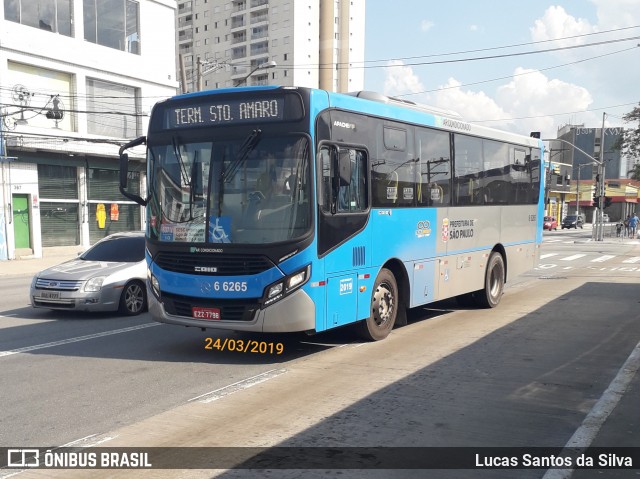 Transwolff Transportes e Turismo 6 6265 na cidade de São Paulo, São Paulo, Brasil, por Lucas Santos da Silva. Número da foto: #6606832.