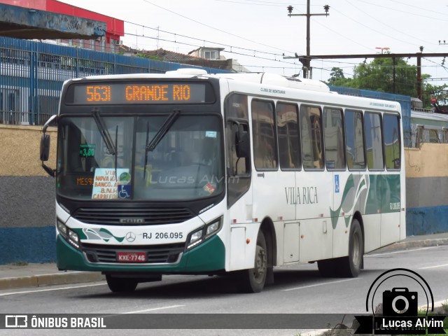 Viação Vila Rica RJ 206.095 na cidade de Mesquita, Rio de Janeiro, Brasil, por Lucas Alvim. Número da foto: #6608971.
