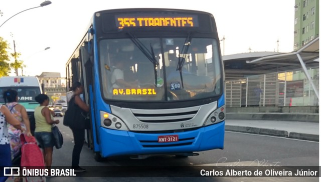 Viação Madureira Candelária B75508 na cidade de Rio de Janeiro, Rio de Janeiro, Brasil, por Carlos Alberto de Oliveira Júnior. ID da foto: 6547511.