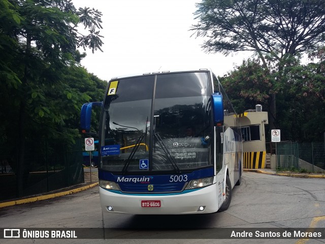Marquin Service Transportes e Turismo 5003 na cidade de São Paulo, São Paulo, Brasil, por Andre Santos de Moraes. Número da foto: #6549307.