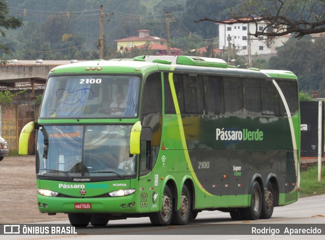 Pássaro Verde 2100 na cidade de Conselheiro Lafaiete, Minas Gerais, Brasil, por Rodrigo  Aparecido. ID da foto: 6551376.