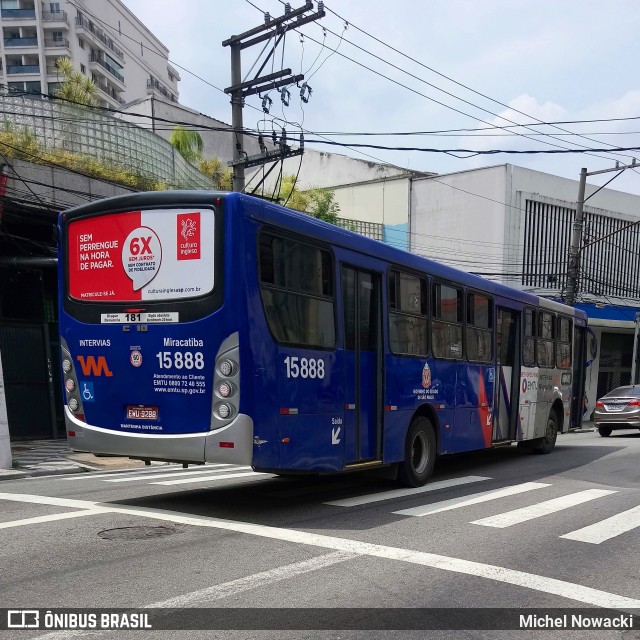 Viação Miracatiba 15.888 na cidade de São Paulo, São Paulo, Brasil, por Michel Nowacki. Número da foto: #6551903.