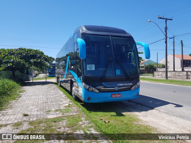 Empresa de Ônibus Nossa Senhora da Penha 52013 na cidade de Itapoá, Santa Catarina, Brasil, por Vinicius Petris. ID da foto: 6550461.