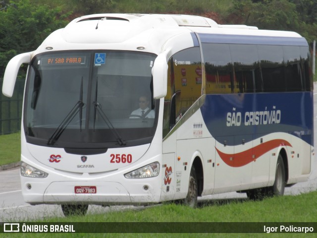 Viação São Cristóvão 2560 na cidade de Divinópolis, Minas Gerais, Brasil, por Igor Policarpo. ID da foto: 6552238.