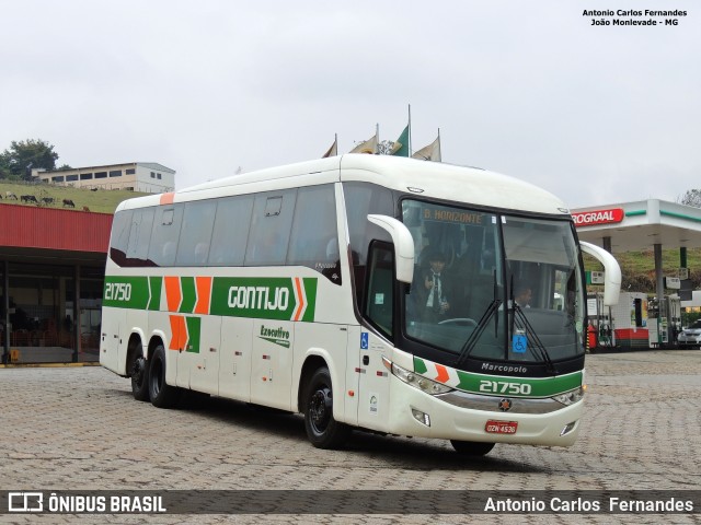 Empresa Gontijo de Transportes 21750 na cidade de João Monlevade, Minas Gerais, Brasil, por Antonio Carlos Fernandes. ID da foto: 6553011.