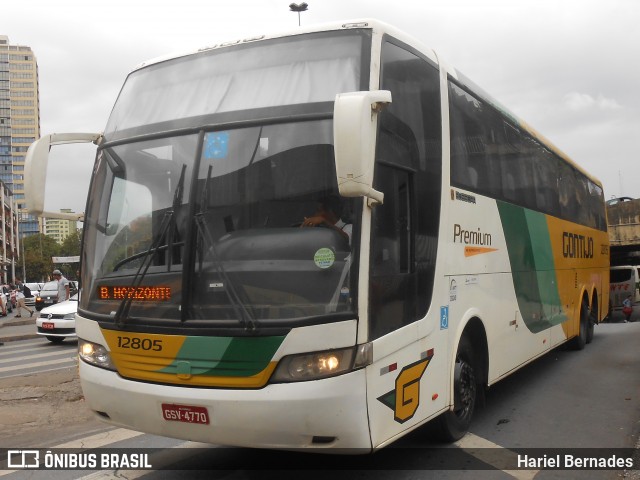 Empresa Gontijo de Transportes 12805 na cidade de Belo Horizonte, Minas Gerais, Brasil, por Hariel Bernades. ID da foto: 6554613.