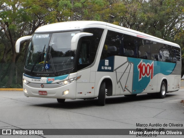 Auto Viação 1001 RJ 108.408 na cidade de São Paulo, São Paulo, Brasil, por Marco Aurélio de Oliveira. ID da foto: 6554965.