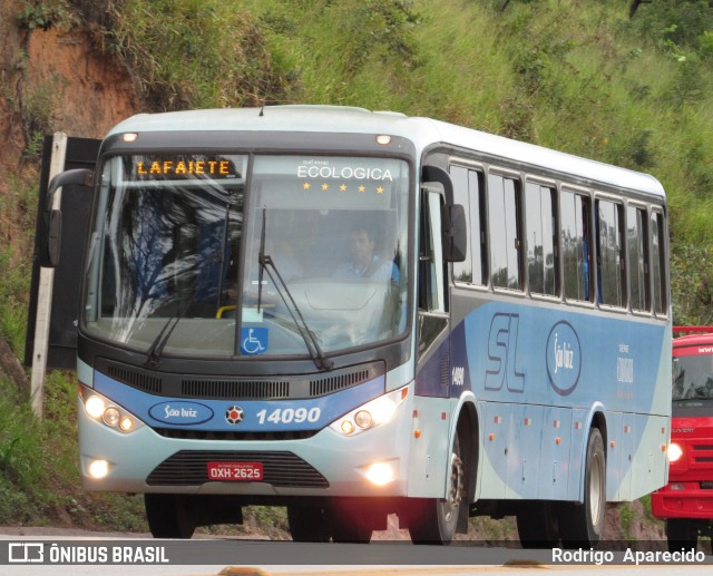 Viação São Luiz 14090 na cidade de Conselheiro Lafaiete, Minas Gerais, Brasil, por Rodrigo  Aparecido. Número da foto: #6554142.