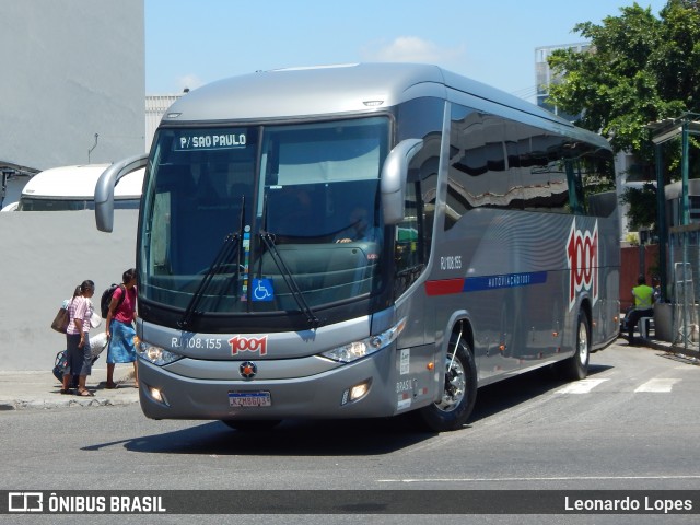 Auto Viação 1001 RJ 108.155 na cidade de Rio de Janeiro, Rio de Janeiro, Brasil, por Leonardo Lopes. ID da foto: 6553303.