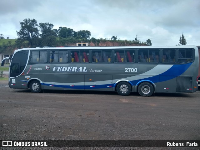 Federal Turismo 2700 na cidade de Conselheiro Lafaiete, Minas Gerais, Brasil, por Rubens  Faria. Número da foto: #6554244.