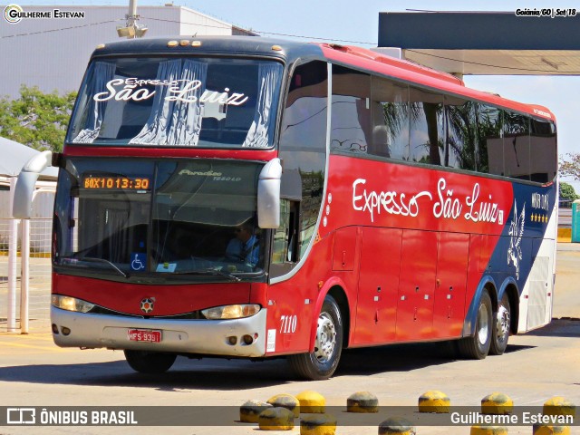 Expresso São Luiz 7110 na cidade de Goiânia, Goiás, Brasil, por Guilherme Estevan. ID da foto: 6554724.