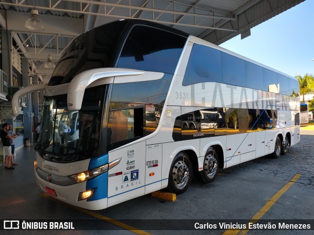 Auto Viação Catarinense 3531 na cidade de Balneário Camboriú, Santa Catarina, Brasil, por Carlos Vinicius Estevão Menezes. ID da foto: 6554552.