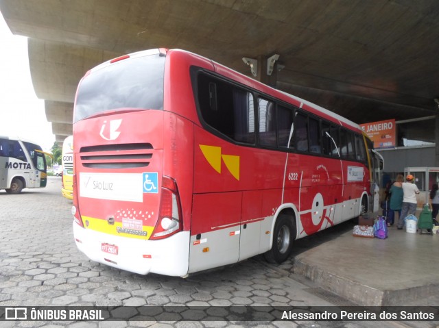 Viação São Luiz 6222 na cidade de Uberlândia, Minas Gerais, Brasil, por Alessandro Pereira dos Santos. ID da foto: 6552370.