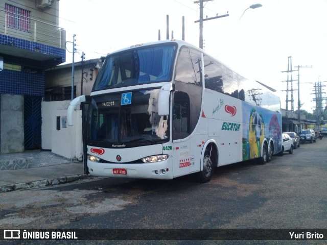 Eucatur - Empresa União Cascavel de Transportes e Turismo 4420 na cidade de Manaus, Amazonas, Brasil, por Yuri Brito. ID da foto: 6553349.