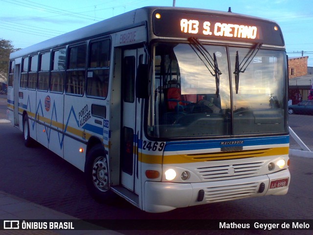 Restinga Transportes Coletivos 2469 na cidade de Porto Alegre, Rio Grande do Sul, Brasil, por Matheus  Geyger de Melo. Número da foto: #6557292.