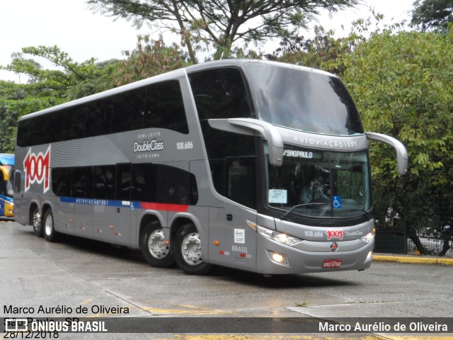 Auto Viação 1001 108.686 na cidade de São Paulo, São Paulo, Brasil, por Marco Aurélio de Oliveira. Número da foto: #6556580.