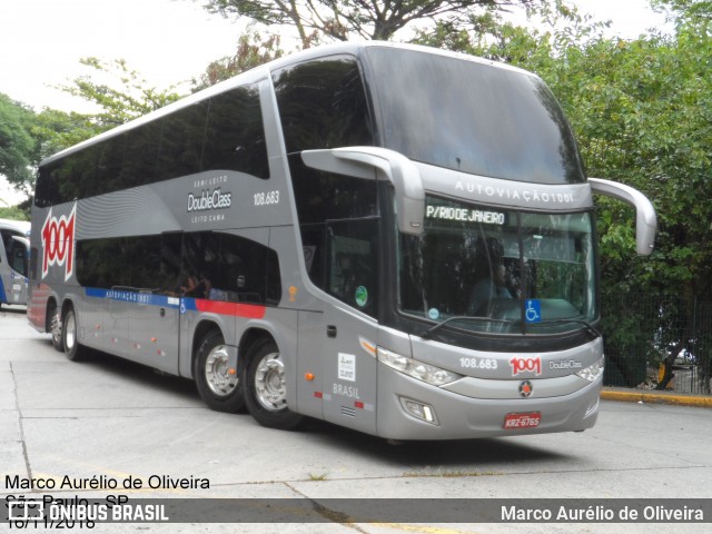 Auto Viação 1001 108.683 na cidade de São Paulo, São Paulo, Brasil, por Marco Aurélio de Oliveira. ID da foto: 6556543.