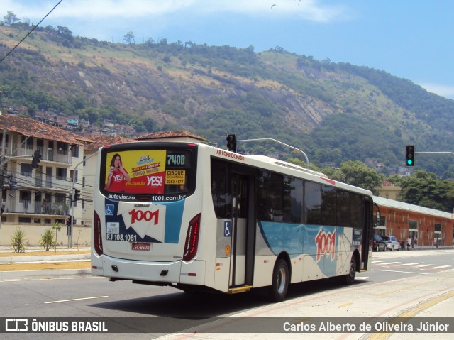 Auto Viação 1001 RJ 108.1081 na cidade de Niterói, Rio de Janeiro, Brasil, por Carlos Alberto de Oliveira Júnior. Número da foto: #6557073.