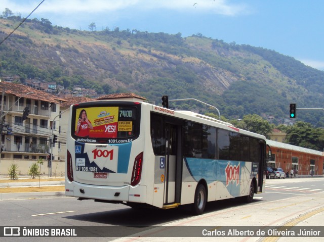 Auto Viação 1001 RJ 108.1081 na cidade de Niterói, Rio de Janeiro, Brasil, por Carlos Alberto de Oliveira Júnior. ID da foto: 6557073.