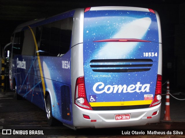 Viação Cometa 18534 na cidade de Belo Horizonte, Minas Gerais, Brasil, por Luiz Otavio Matheus da Silva. Número da foto: #6556612.