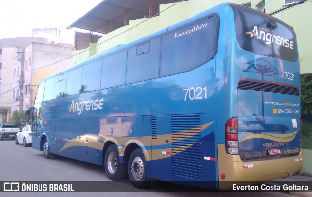 Expresso Angrense 7021 na cidade de Piúma, Espírito Santo, Brasil, por Everton Costa Goltara. Número da foto: #6557631.