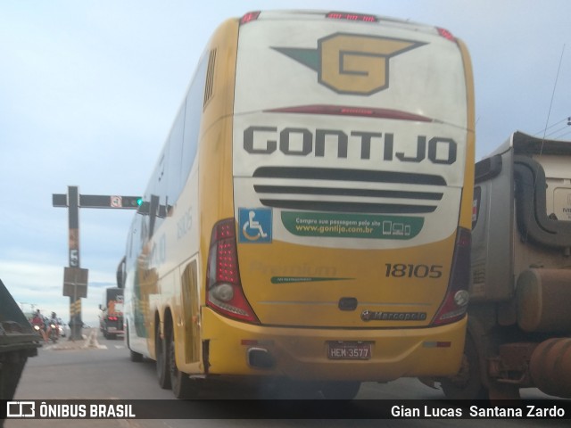Empresa Gontijo de Transportes 18105 na cidade de Ji-Paraná, Rondônia, Brasil, por Gian Lucas  Santana Zardo. Número da foto: #6556225.