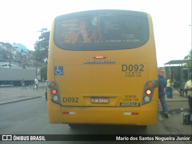STEC - Subsistema de Transporte Especial Complementar D092 na cidade de Salvador, Bahia, Brasil, por Mario dos Santos Nogueira Junior. Número da foto: #6555349.