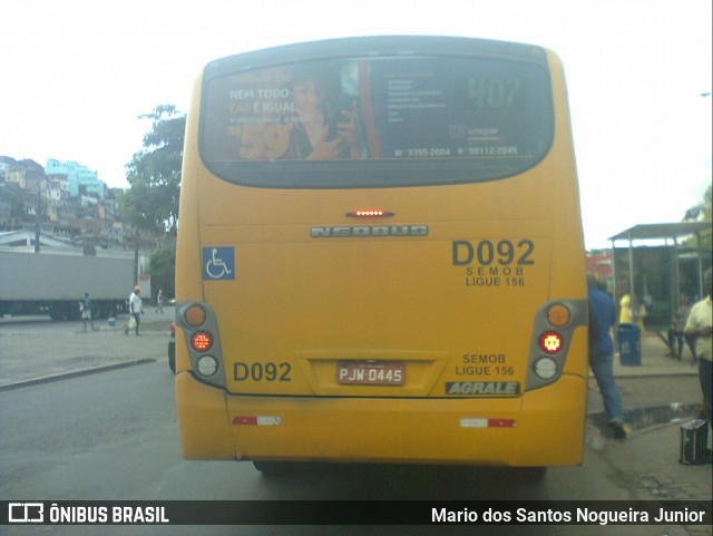 STEC - Subsistema de Transporte Especial Complementar D092 na cidade de Salvador, Bahia, Brasil, por Mario dos Santos Nogueira Junior. ID da foto: 6555349.