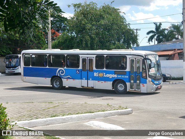Rio Lagos Transportes SAQ 03.026 na cidade de Saquarema, Rio de Janeiro, Brasil, por Jorge Gonçalves. Número da foto: #6557787.
