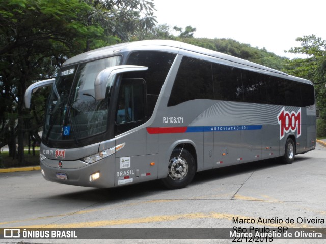 Auto Viação 1001 RJ 108.171 na cidade de São Paulo, São Paulo, Brasil, por Marco Aurélio de Oliveira. Número da foto: #6556475.