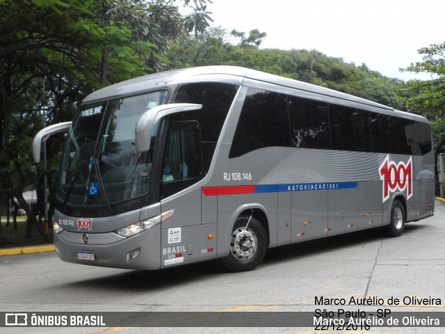 Auto Viação 1001 RJ 108.146 na cidade de São Paulo, São Paulo, Brasil, por Marco Aurélio de Oliveira. ID da foto: 6556489.