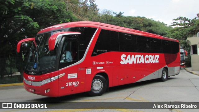 Viação Santa Cruz 210160 na cidade de São Paulo, São Paulo, Brasil, por Alex Ramos Ribeiro. Número da foto: #6559975.