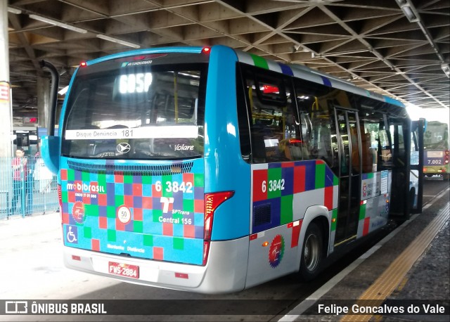 Viação Paratodos > São Jorge > Metropolitana São Paulo > Mobibrasil 6 3842 na cidade de São Paulo, São Paulo, Brasil, por Felipe Goncalves do Vale. Número da foto: #6558284.