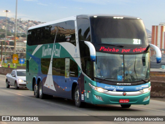 Marlim Azul Turismo 1818 na cidade de Belo Horizonte, Minas Gerais, Brasil, por Adão Raimundo Marcelino. ID da foto: 6559932.