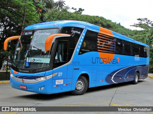 Litorânea Transportes Coletivos 5878 na cidade de São Paulo, São Paulo, Brasil, por Vinícius  Christófori. ID da foto: 6559542.