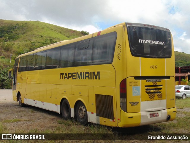 Viação Itapemirim 49039 na cidade de Paraíba do Sul, Rio de Janeiro, Brasil, por Eronildo Assunção. ID da foto: 6561664.