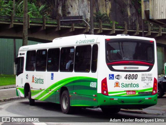 Viação Piracicabana Santos 4800 na cidade de Santos, São Paulo, Brasil, por Adam Xavier Rodrigues Lima. Número da foto: #6561430.