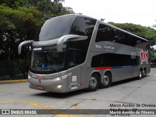 Auto Viação 1001 108.516 na cidade de São Paulo, São Paulo, Brasil, por Marco Aurélio de Oliveira. ID da foto: 6560928.