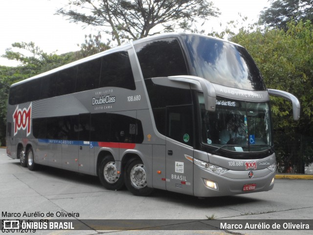 Auto Viação 1001 108.680 na cidade de São Paulo, São Paulo, Brasil, por Marco Aurélio de Oliveira. Número da foto: #6560954.
