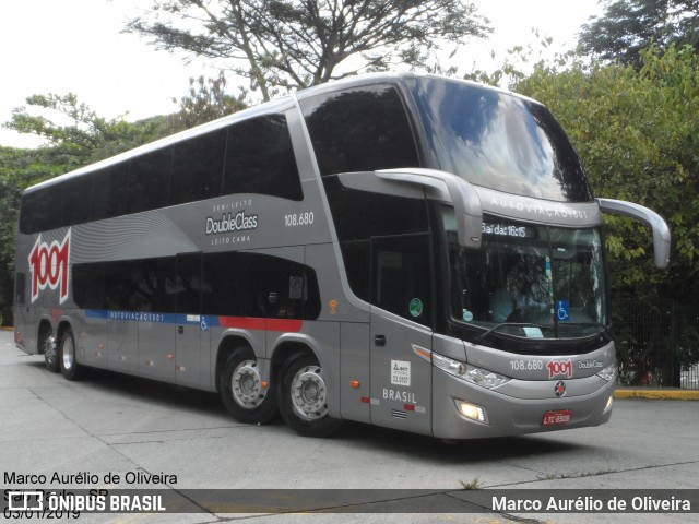 Auto Viação 1001 108.680 na cidade de São Paulo, São Paulo, Brasil, por Marco Aurélio de Oliveira. ID da foto: 6560954.