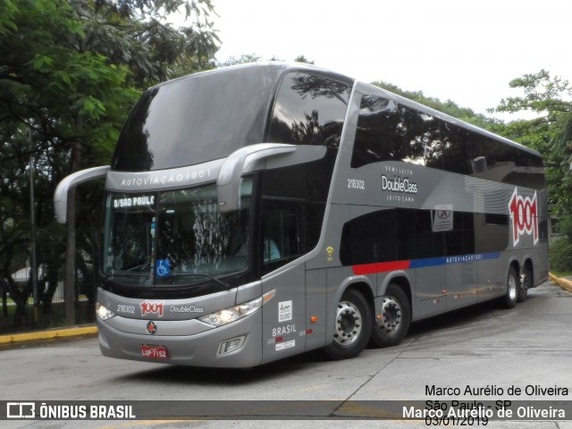 Auto Viação 1001 218302 na cidade de São Paulo, São Paulo, Brasil, por Marco Aurélio de Oliveira. ID da foto: 6561055.