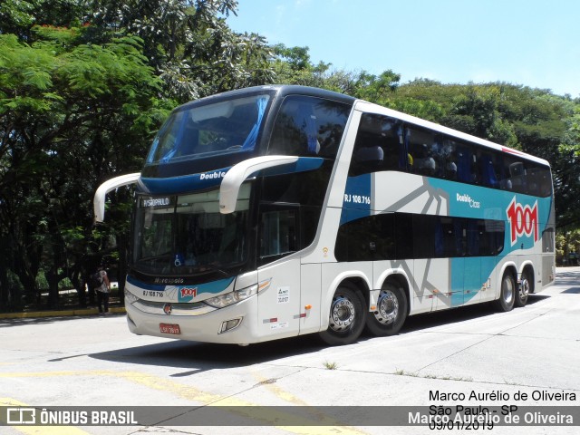 Auto Viação 1001 RJ 108.716 na cidade de São Paulo, São Paulo, Brasil, por Marco Aurélio de Oliveira. ID da foto: 6561069.