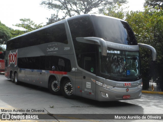 Auto Viação 1001 218304 na cidade de São Paulo, São Paulo, Brasil, por Marco Aurélio de Oliveira. ID da foto: 6561065.