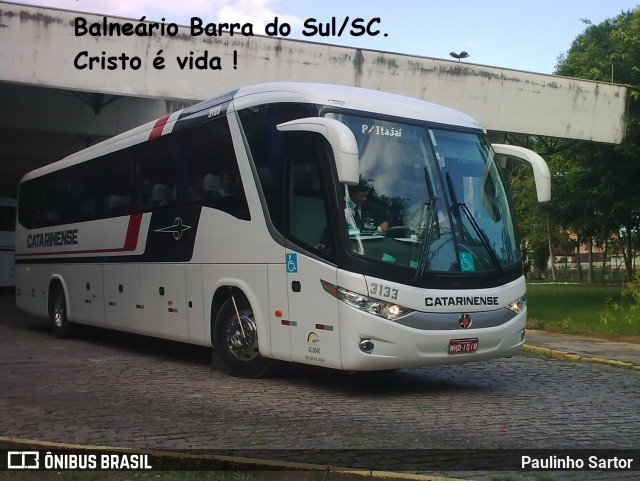 Auto Viação Catarinense 3133 na cidade de Joinville, Santa Catarina, Brasil, por Paulinho Sartor. Número da foto: #6612082.