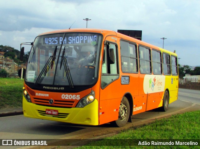 Vianel > Auto Viação Pioneira 02065 na cidade de Belo Horizonte, Minas Gerais, Brasil, por Adão Raimundo Marcelino. ID da foto: 6613790.